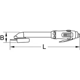 KS Tools Mini-Druckluft-Stab-Trennschleifer 515.5550 kurz