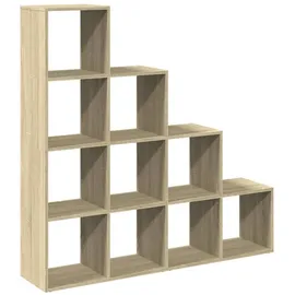 vidaXL Raumteiler-Bücherregal 4 Stufen 131,5 x 29 x 131,5 cm Braun