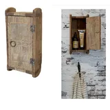Chic Antique Grimaud Wandschrank aus Backsteinform, Holz/Metall, 41073600