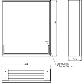 EMCO Loft 60 cm grau mit LED