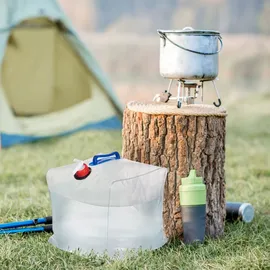 Relaxdays Wasserkanister 20 L blau/rot/weiß