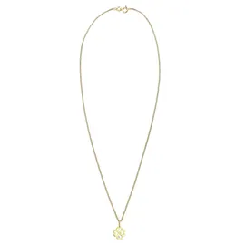 Elli Halskette Kleeblatt Glücksbringer mit Diamant 585 Gelbgold