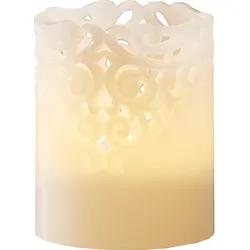 LED-Wachskerze "Clary", Farbe: weiss,