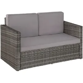 Tectake Korfu Rattan Lounge Variante 2 grau