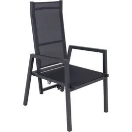 Garden Pleasure SINTRA Stapelstuhl 70 x 55 x 103 cm grau/schwarz 2 St.