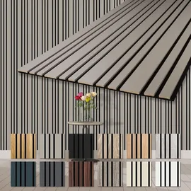 HEXIM Akustikpaneel Mila Grau 2 St. 278 x 60 cm