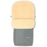 Hofbrucker Lammfell-Fußsack Putzi für Kinderwagen und Buggy in Silbergrau | Gr.: onesize