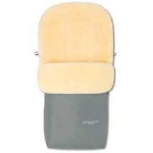 Hofbrucker Lammfell-Fußsack Putzi für Kinderwagen und Buggy in Silbergrau | Gr.: onesize