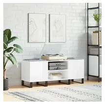 vidaXL - Plattenschrank Hochglanz-weiß 121x38x48 Cm Holzwerkstoff