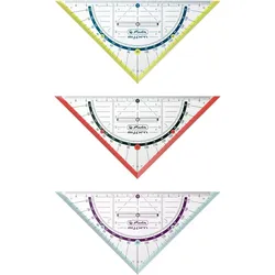 herlitz Geometrie-Dreieck my.pen 16cm Kunststoff farbig sortiert
