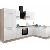 OPTIFIT Winkelküche »Bern«, Stellbreite 315x175 cm,wahlweise mit E-Geräten,höhenverstellb.Füße weiß