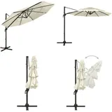 Vidaxl - Sonnenschirm mit Aluminium-Mast 4-lagig Sandfarben 3x3 m - Sonnenschirm - Gartenschirm - Terrassenüberdachung - Sonnenschutz - Polyester