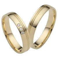 Firetti Trauring Schmuck Geschenk Gold 750 Hochzeit Ehering "LIEBE", Made in Germany, wahlweise mit oder ohne Brillanten gelb|goldfarben 54