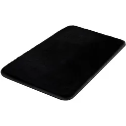 Badematte KLEINE WOLKE "Cony", schwarz, H:25mm, Polyester, Badematten, Badteppich, Fell-Optik, Uni Farben, besonders weich & kuschelig