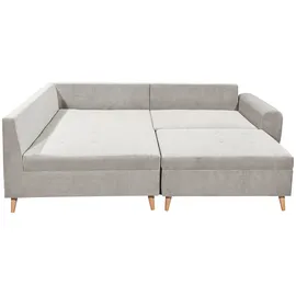 ed exciting design Ecksofa mit Hocker & 3 Zierkissen