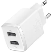 Baseus Compact Charger 2U 10.5W EU White (10.50 W), USB Ladegerät, Weiss