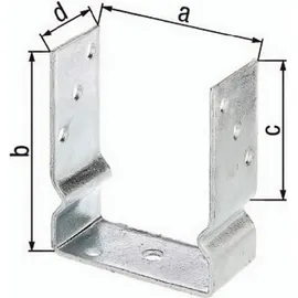 GAH Alberts U-Pfostenträger 91 x 150 x 60 mm Stahl feuerverzinkt