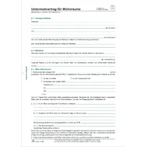 RNK Formular Untermietvertrag DIN A4 kariert