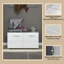 Home Affaire Sitzbank 80 x 41 x 35 cm weiß / weiß