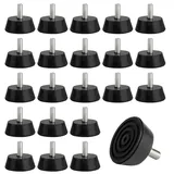 32 STK Verstellbare Möbelfüße Stellfüße M6, Regulierschraube Schraubfüße Schrauben Gewinde M6 x 32 mm, Höhenverstellbare Füße, Verstellschrauben Schraubfuß für Schränke Tische Stühle(Schwarz)