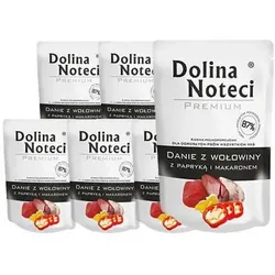DOLINA NOTECI Rindfleischgericht mit Paprika und Nudeln 10x100g - Nassfutter für Hunde