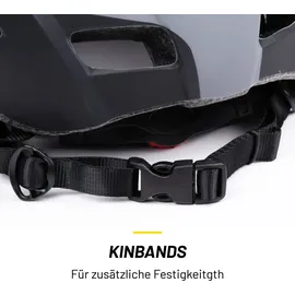 Dunlop Fahrradhelm Verstellbar von 58 bis 61 CM - Größe L - mit LED-Beleuchtung 3 Lichtmodi - Schwarz