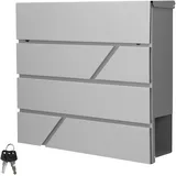 ML-Design Briefkasten mit Zeitungsfach Edelstahl