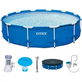 INTEX 28214 Metall Frame Pool Set 366x84cm Swimmingspool Outdoor+Filter