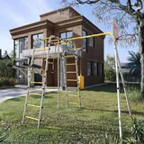 JEFlex Klettergerüst GardenMaxx G2 238x240x233 cm Stahl multifunktional für Kinder & Erwachsene - Grau/Gelb