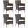 vidaXL Polyrattan Essstühle 53 x 58 x 84 cm braun 4 St.
