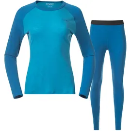 Bergans Damen Allround Merino Unterwäsche Set (Größe M, blau)