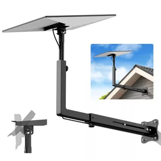 Futrue-Wolker Verlängerte Starlink Halterung für Gen 3/Standard 4X/4 , 55-80CM Verstellbare Starlink Standard Gen 3 Halterung Lang Wandhalterung mit Rohradapter für V4 Antenne