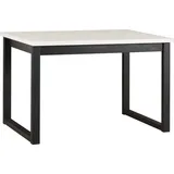 Esstisch Ikon 3, kaschmir, Laminatplatte mit ABS-Kante, Buchenholz/Metall Gestell, 120x80x79 cm - Beige