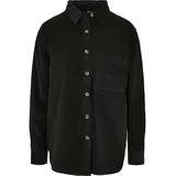 URBAN CLASSICS Corduroy Oversized Shirt Schwarz M