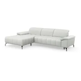 sit&more Ecksofa SIT & MORE "Cool L-Form", grau (hellgrau), B:290cm H:79cm T:185cm, Sofas, Ecksofa, wahlweise mit Kopfteilverstellung und Vorziehsitz, motorisch