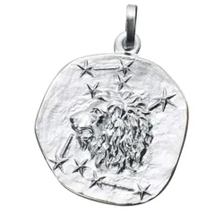 Sternzeichen-Anhänger JOBO "Sternzeichen Löwe", silber (silber 925), Schmuckanhänger, Damen, Silber 925 (Sterlingsilber), 925 Silber