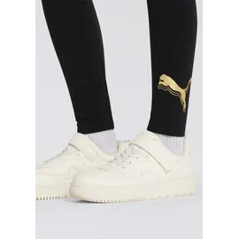 Puma ESS Metallic Leggings G schmal Schwarz 152