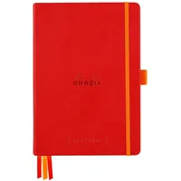 Rhodia Goalbook A5 festem Einband, 120 Blatt) weiß 90g, Dot/punktkariert Mohnrot 118582C