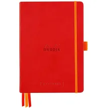 Rhodia Goalbook A5 festem Einband, 120 Blatt) weiß 90g, Dot/punktkariert Mohnrot 118582C