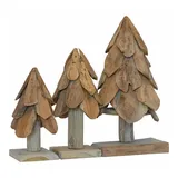vidaXL Weihnachtsbaum mit Ständer 3 pcs Braun