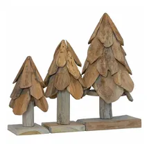 vidaXL Weihnachtsbaum mit Ständer 3 pcs Braun