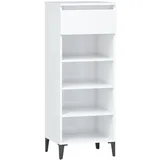 Schuhregal Hochglanz-Weiß 40x36x105 cm Holzwerkstoff