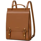 Cnolés Business Rucksack Damen Leder Eleganter Daypack Wasserdicht Damen Rucksackhandtaschen Rücksacken für Damen Diebstahlsicherer Lederrucksack Damen Laptop Cityrucksack