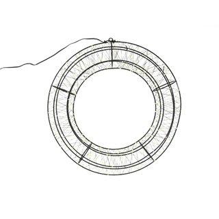 MARELIDA LED Kranz mit Drahtlichterkette Lichterkranz 1200 warmweißen