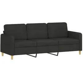 vidaXL 3-Sitzer-Sofa Schwarz 180 cm Stoff