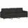 vidaXL 3-Sitzer-Sofa Schwarz 180 cm Stoff