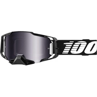 100% Armega Goggle Wintersportbrille Schwarz Silber), Schwarz