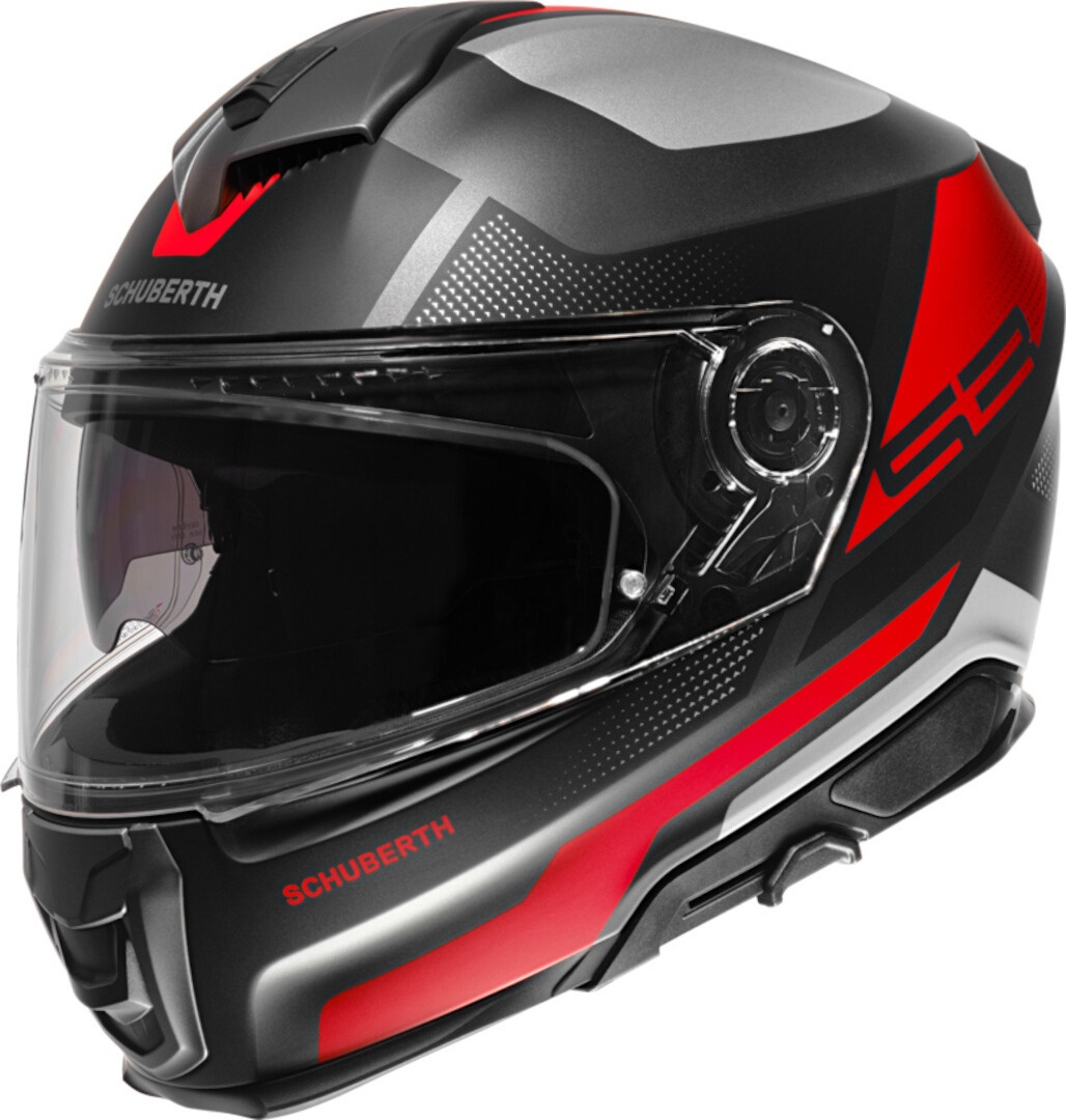 Schuberth S3 Daytona Helm, zwart-grijs-rood, 3XL Voorman