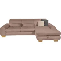 Set One by Musterring Ecksofa, grau (silber), SET ONE BY MUSTERRING, Sofas, B/H/T: 307cm x 86cm x 195cm, Cord, Ottomane rechts, Sitzhöhe 49cm,Sitztiefenverstellung im 3-Sitzer,Kopfteilverstellung,ohne Bettfunktion,ohne Bettkasten, 88% Polyester;12% Polyamid, Ecksofa, whlw.