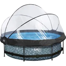 EXIT TOYS Stone Pool 300 x 76 cm inkl. Filterpumpe und Abdeckung